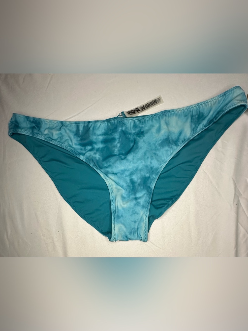 VICTORIA'S SECRET PINK Swim Reversible Mini Bikini Bottom Blue Tie Dye